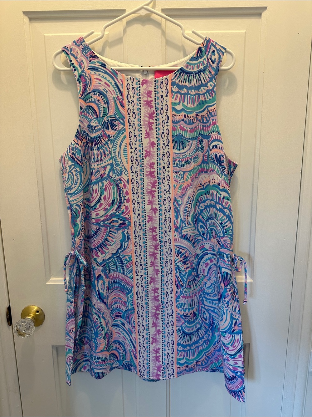 Lilly Pulitzer Multicolor Blue & Pink Printed Romper, Size 12